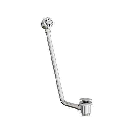 Deco Chrome Low Profile Exposed Bath Overflow Waste Kit