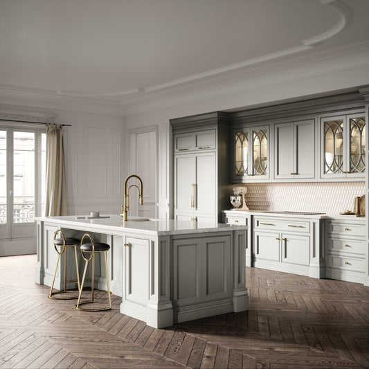 Deco Claridge Brushed Gold Traditional Pull Out Kitchen Mixer Tap