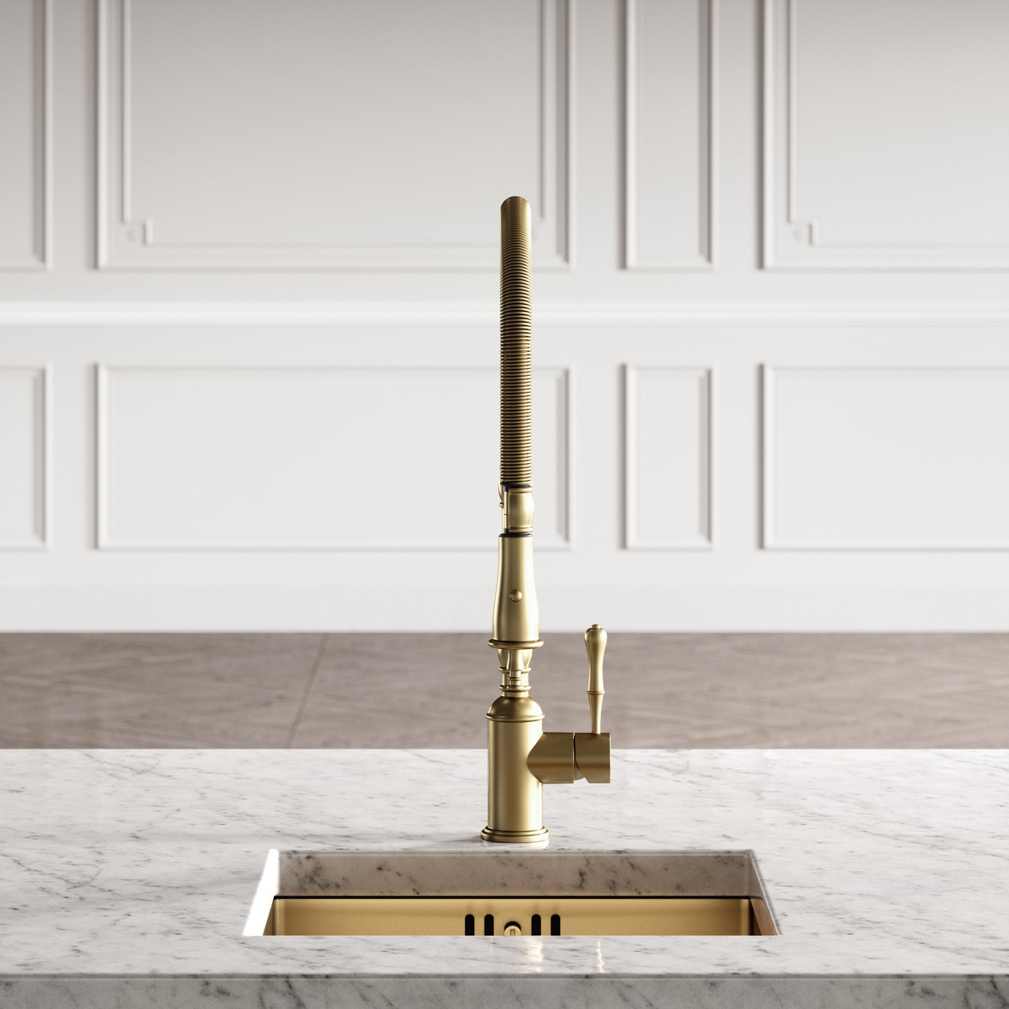 Deco Claridge Brushed Gold Traditional Kitchen Tap - LUSSO