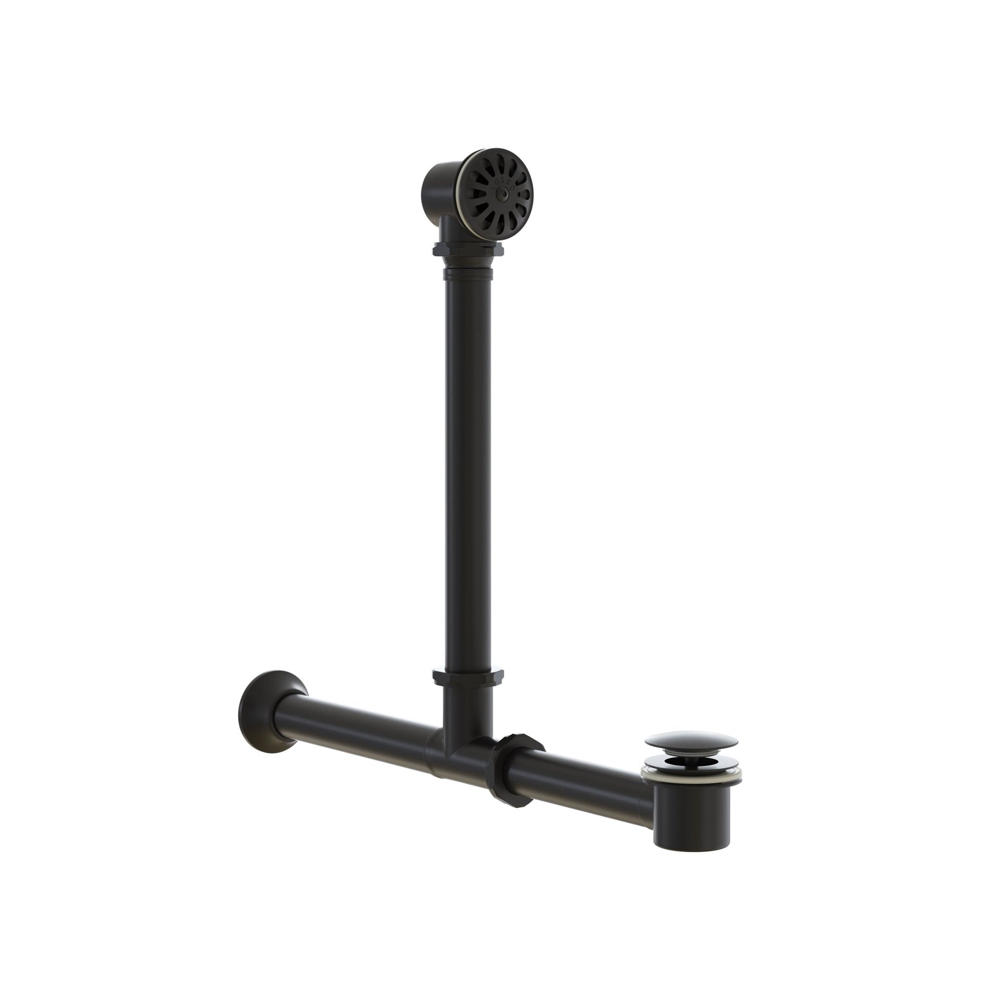 Deco Matte Black Universal Exposed Bath Overflow Waste Kit