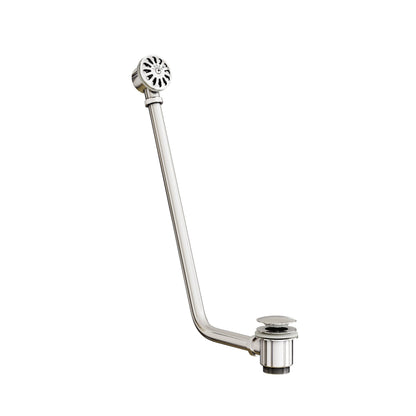 Deco Polished Nickel Low Profile Exposed Bath Overflow Waste Kit