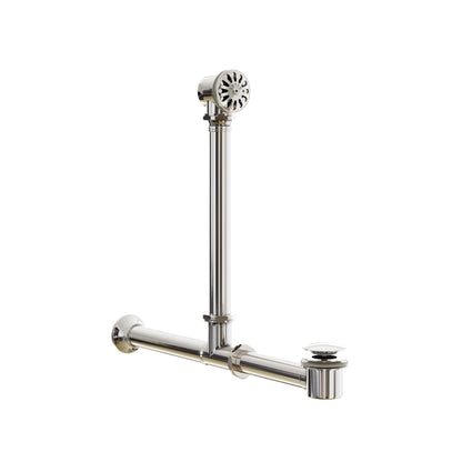Deco Polished Nickel Universal Exposed Bath Overflow Waste Kit