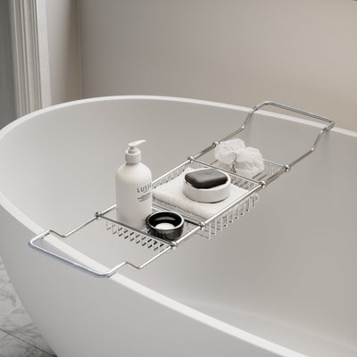 Decor Chrome Bath Caddy Rack (830-930mm)