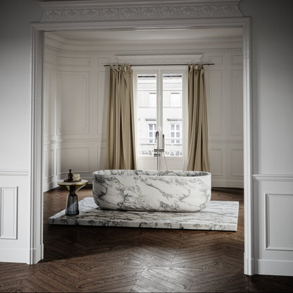 Designo Arabescato Marble Freestanding Stone Bath 1780mm