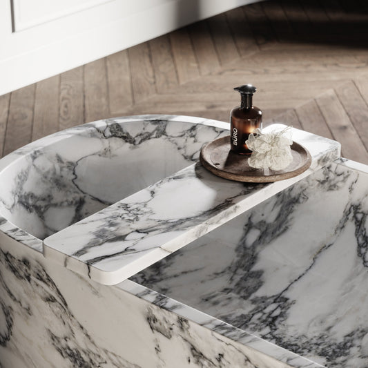 Designo Arabescato Marble Freestanding Stone Bath 1780mm