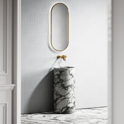 Designo Arabescato Marble Pedestal Basin 400mm