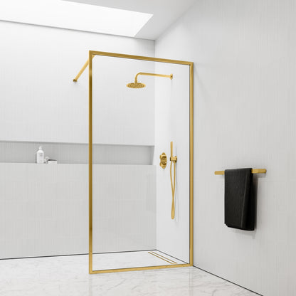 Designo Brushed Gold Shower Screen (All sizes)