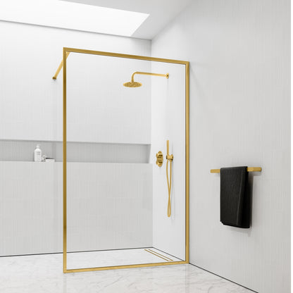 Designo Brushed Gold Shower Screen (All sizes)