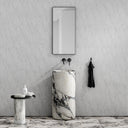 Designo Calacatta Viola Marble Pedestal Basin 400mm