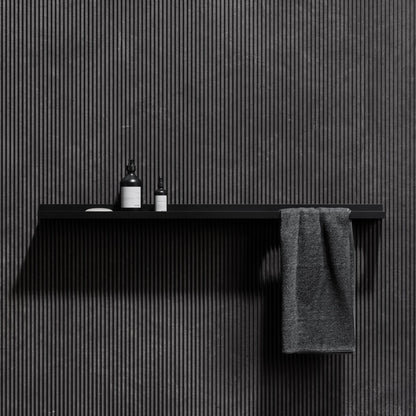 Designo Matte Black Floating Bathroom Shelf 1200mm