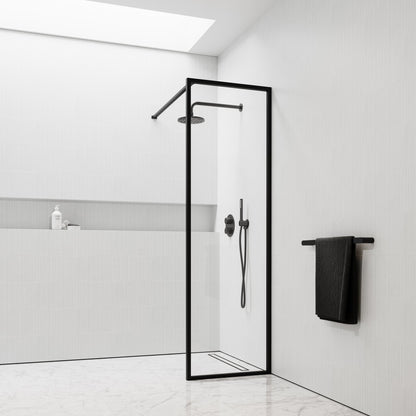 Designo Shower Screen Matte Black