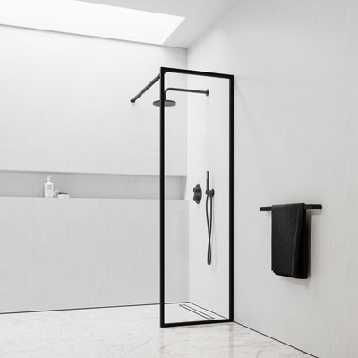Designo Matte Black Shower Screen (All sizes)