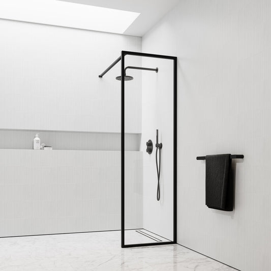Designo Matte Black Shower Screen (All sizes)