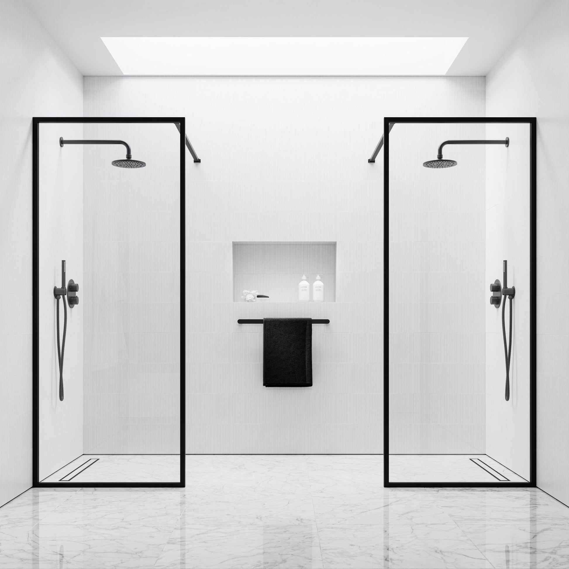 Designo Matte Black Shower Screen (All sizes)