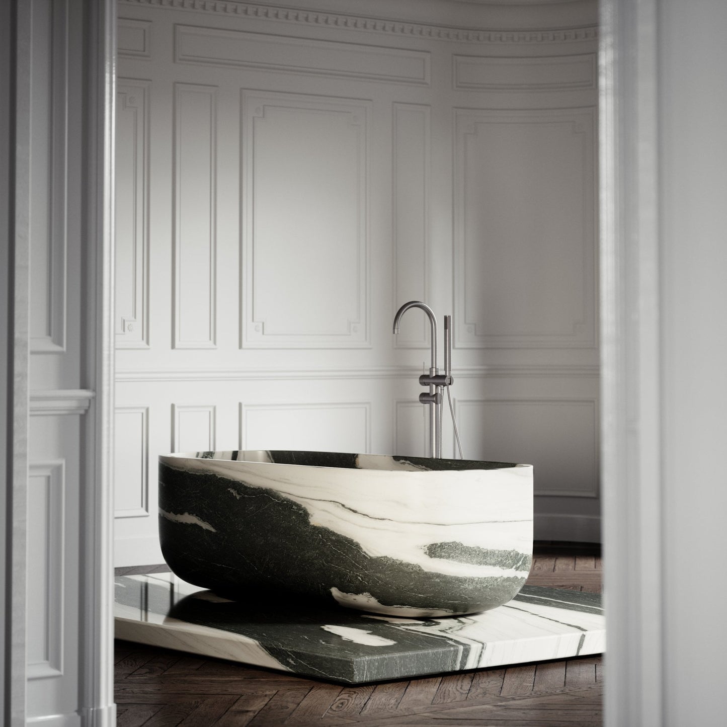 Designo Panda Marble Freestanding Stone Bath 1780mm