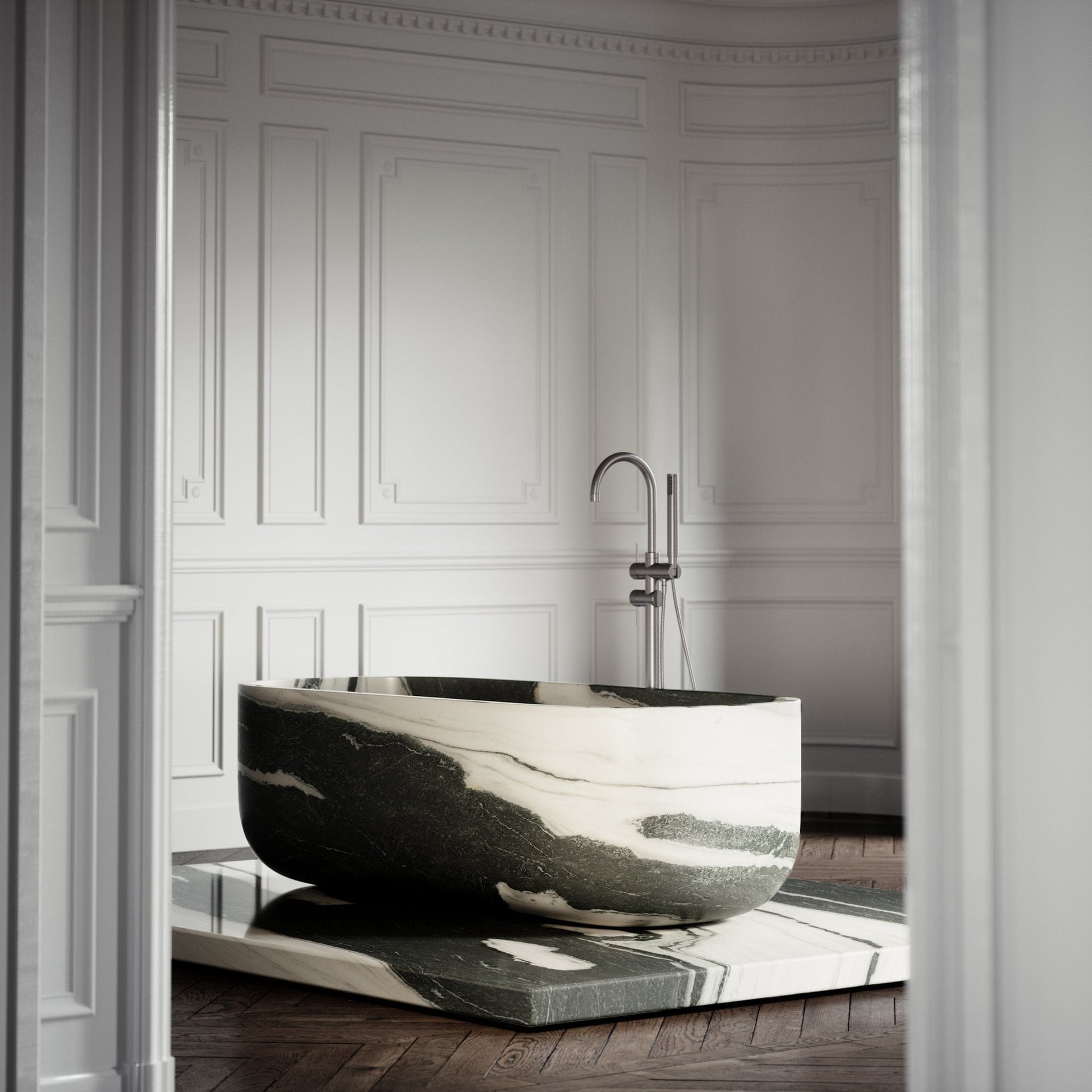 Designo Panda Marble Freestanding Stone Bath 1780mm