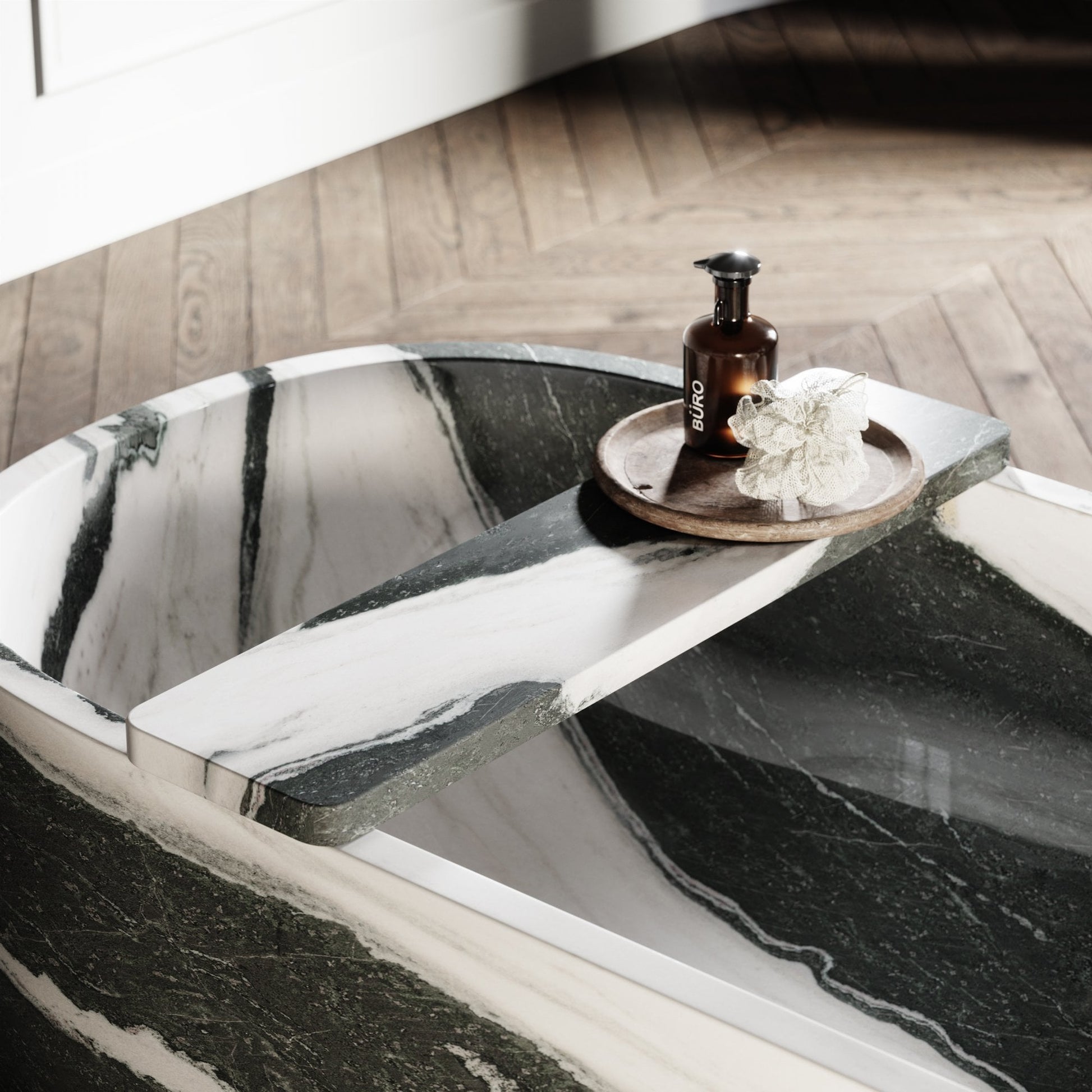 Designo Panda Marble Freestanding Stone Bath 1780mm