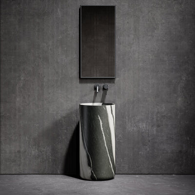 Designo Panda Marble Pedestal Basin 400mm