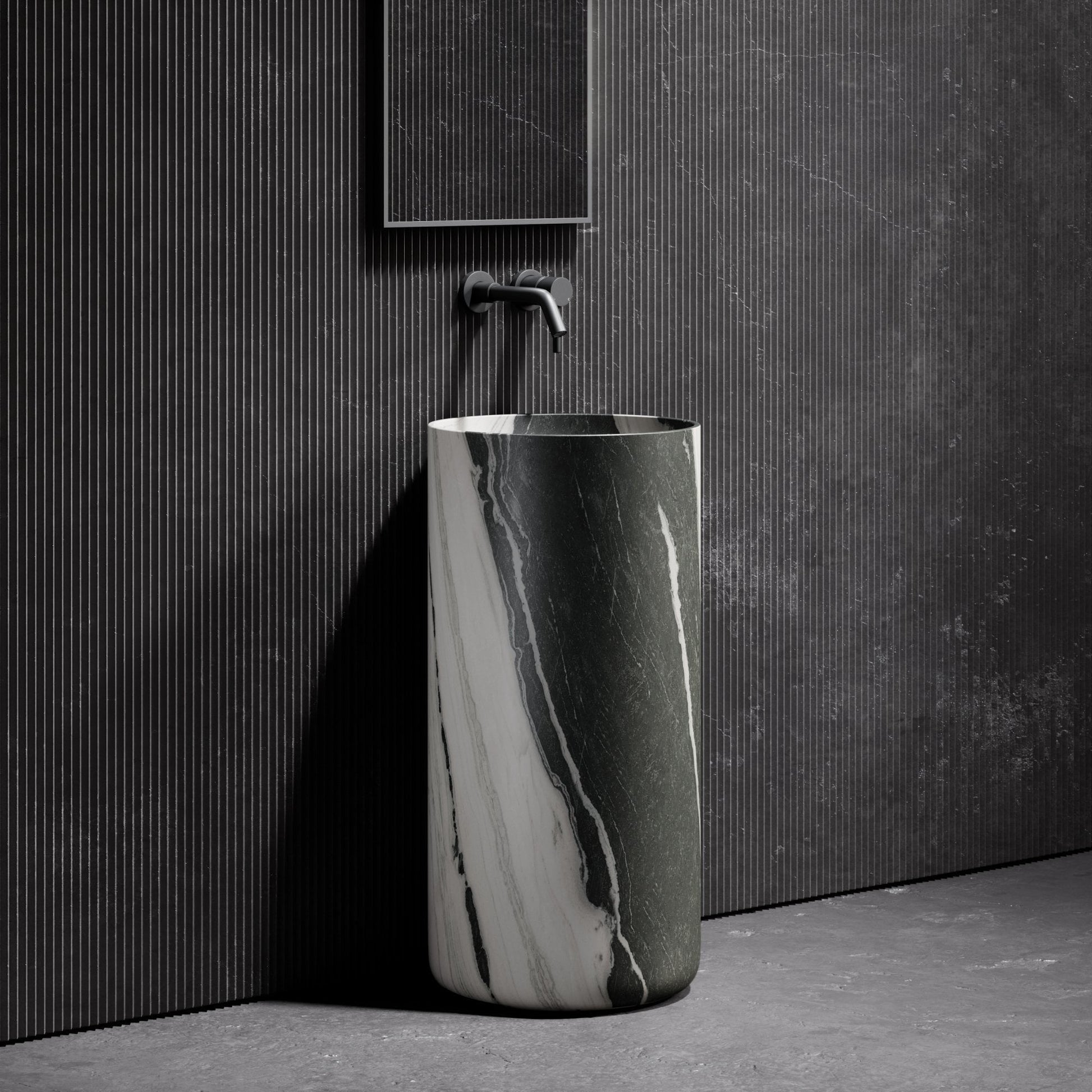 Designo Panda Marble Pedestal Basin 400mm