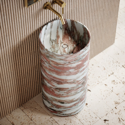 Designo Rosa Norwegian Marble Pedestal Basin 400mm