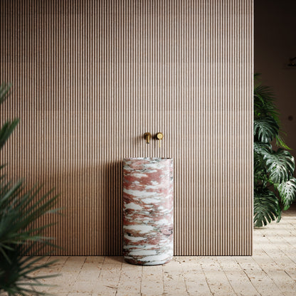 Designo Rosa Norwegian Marble Pedestal Basin 400mm
