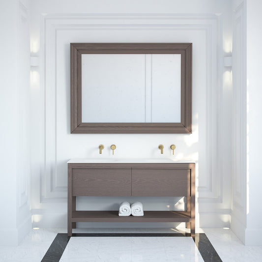 Dorchester Oak Wood Light Wenge Mirror 1500mm