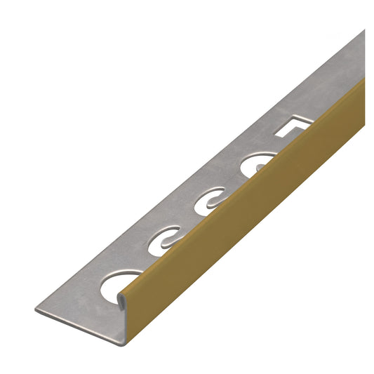 Dura Brushed Gold Straight Edge Tile Trim (12mm x 2500mm)