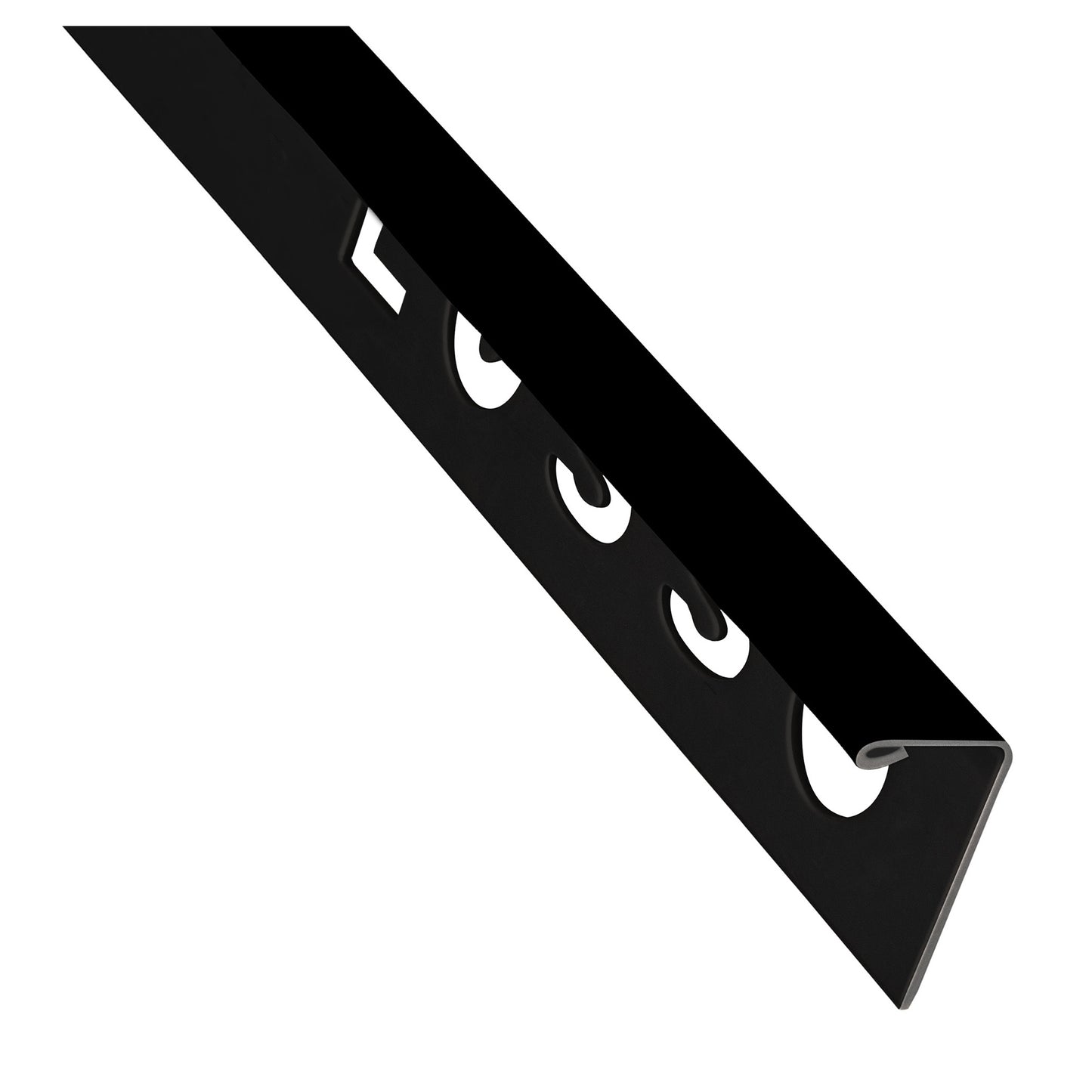 Dura Matte Black Straight Edge Tile Trim (12mm x 2500mm)