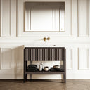 Eclat Grey Oak Wood Grain Vanity Unit 1000mm