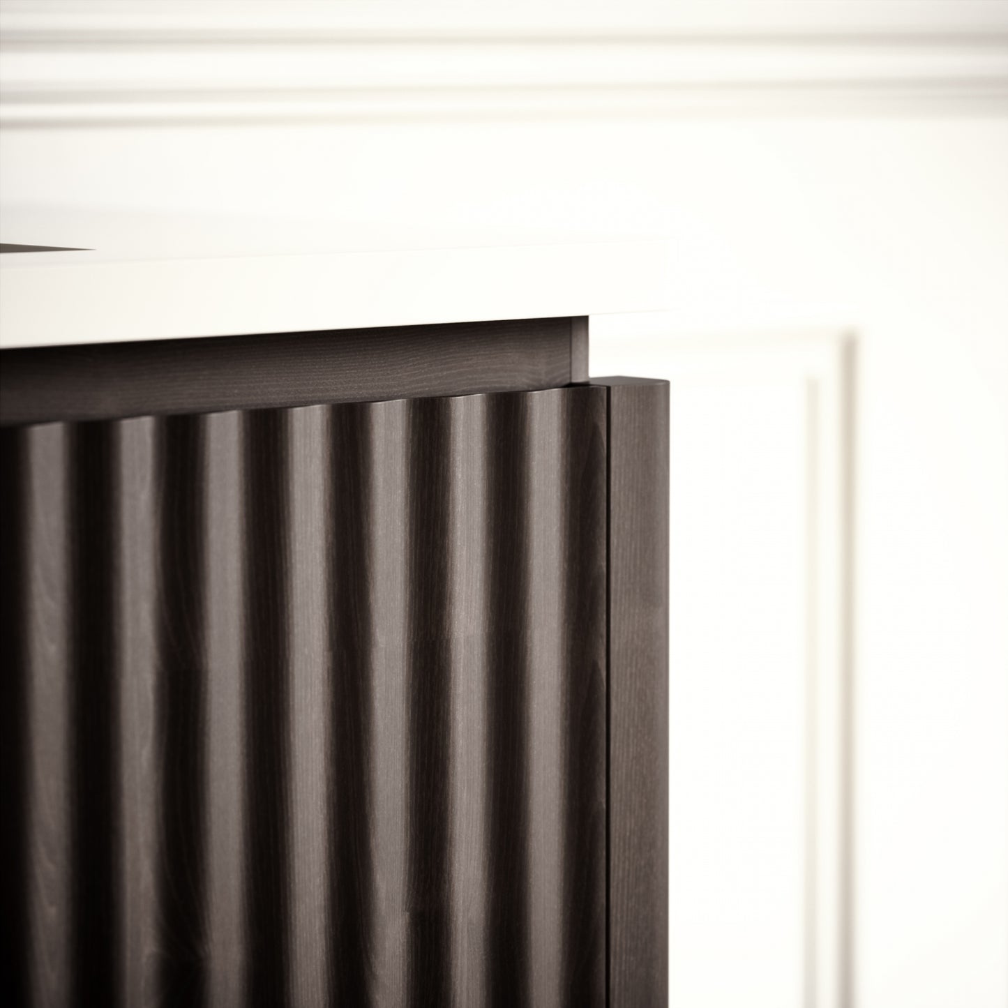 Eclat Grey Oak Wood Grain Vanity Unit 1000mm