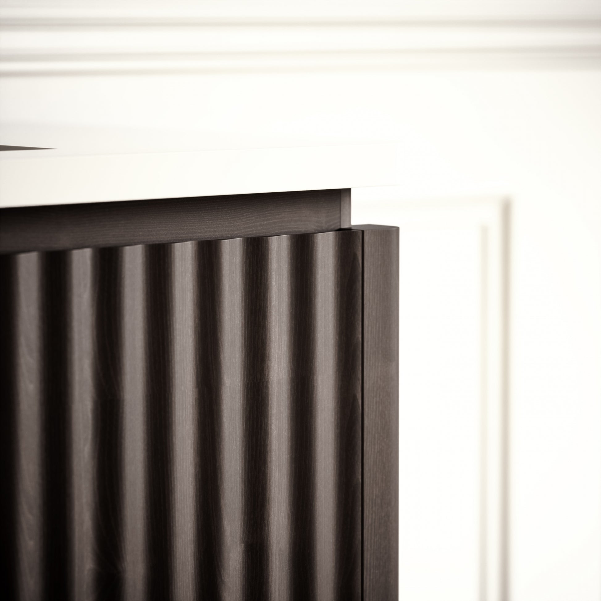 Eclat Grey Oak Wood Grain Vanity Unit 1000mm