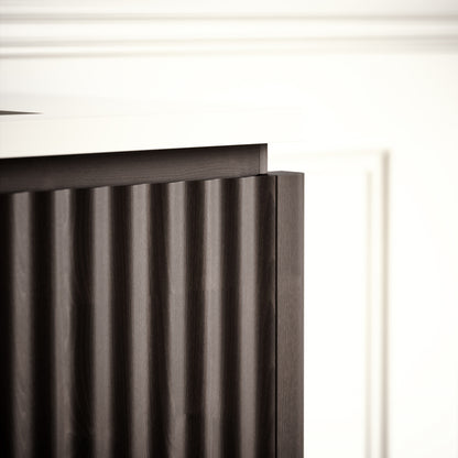 Eclat Grey Oak Wood Grain Vanity Unit 1000mm