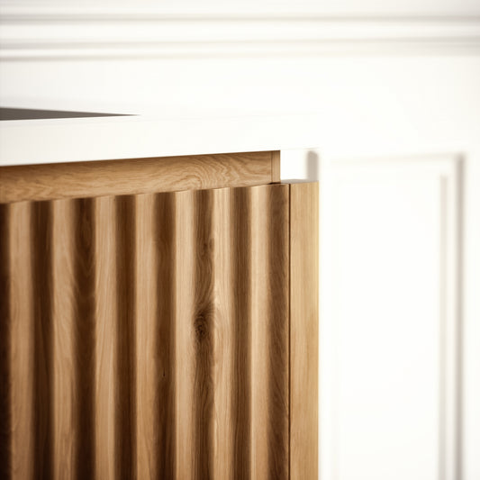 Eclat Oak Wood Grain Vanity Unit 800mm