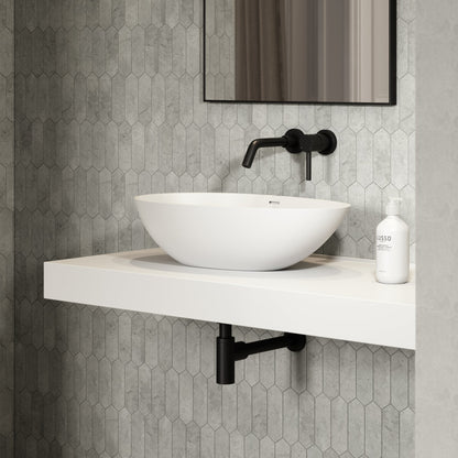 Egg Shell Countertop Stone Basin 600mm
