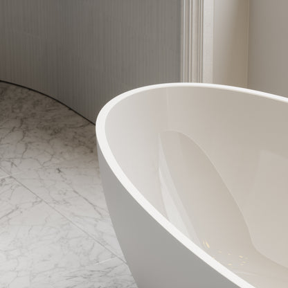 Egg Shell Freestanding Mini Stone Bath 1500mm