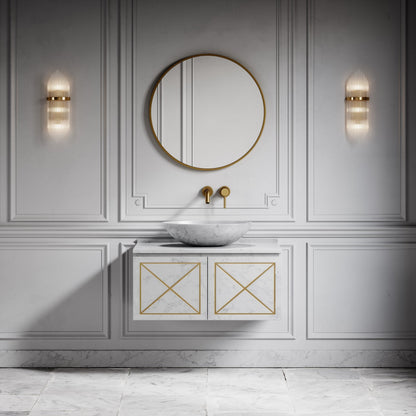 Elegance Carrara Marble Countertop Basin 500mm