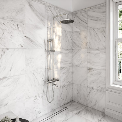 Elegance Chrome Exposed Thermostatic 3 Way Shower