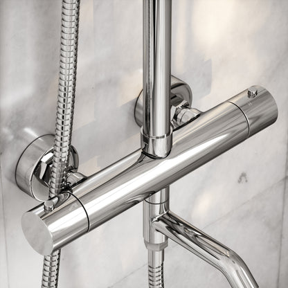 Elegance Chrome Exposed Thermostatic 3 Way Shower