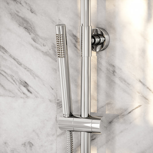 Elegance Chrome Exposed Thermostatic Bar Shower with Riser