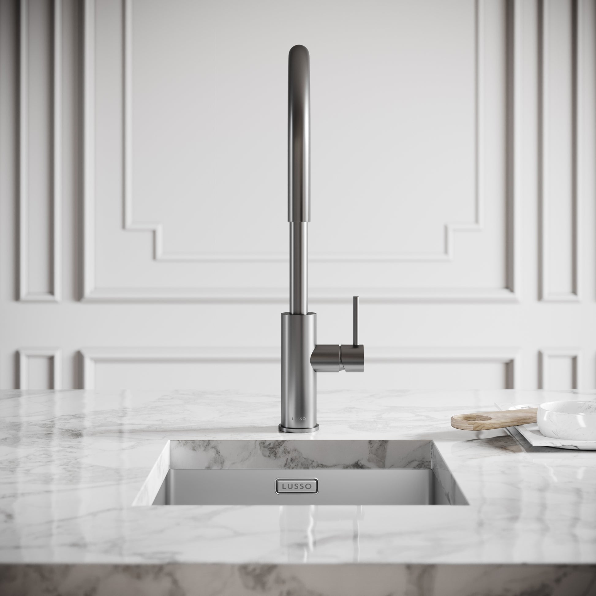 Elegance Pull Out Kitchen Mixer Tap Brushed Stainless