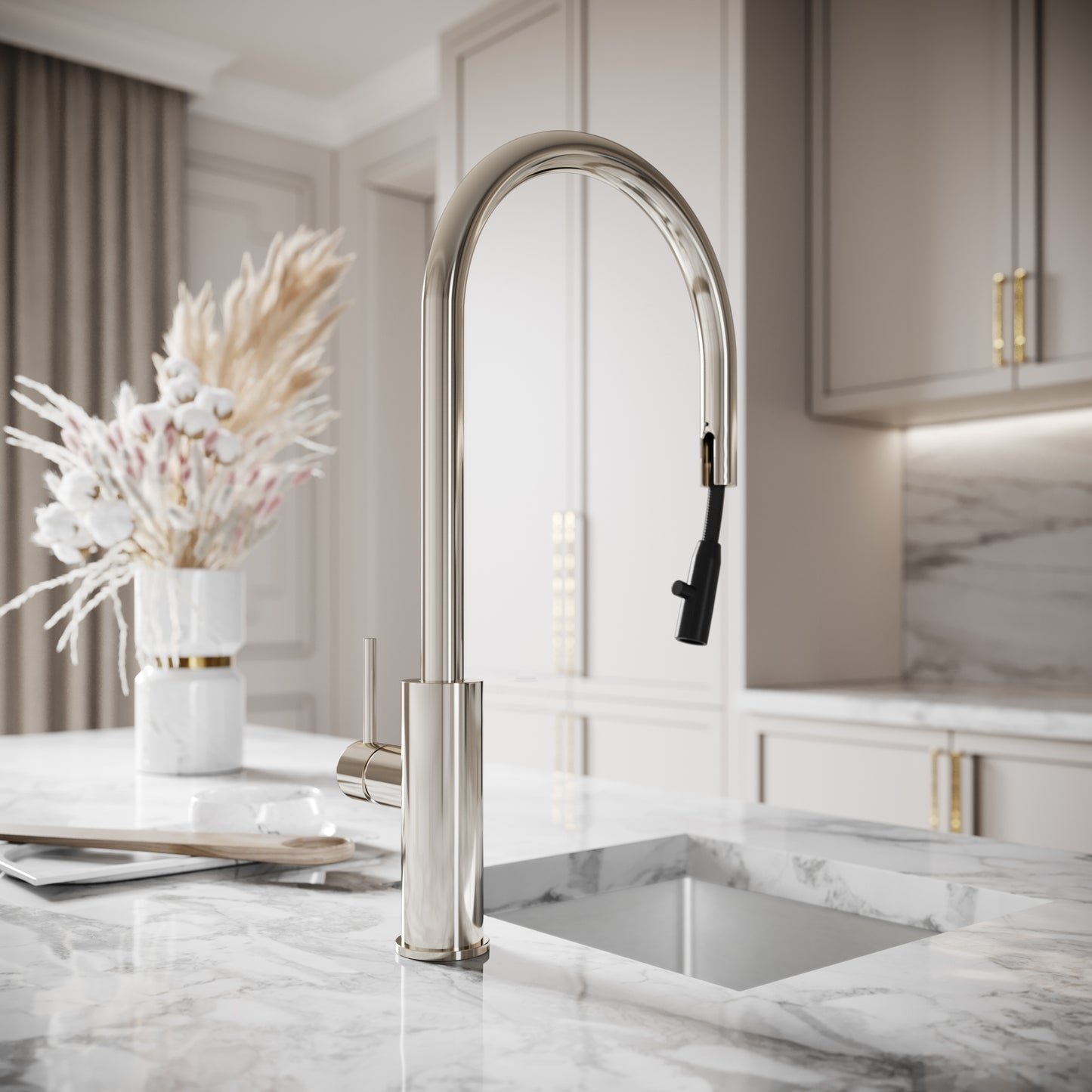 Elegance Pull Out Kitchen Mixer Tap Chrome