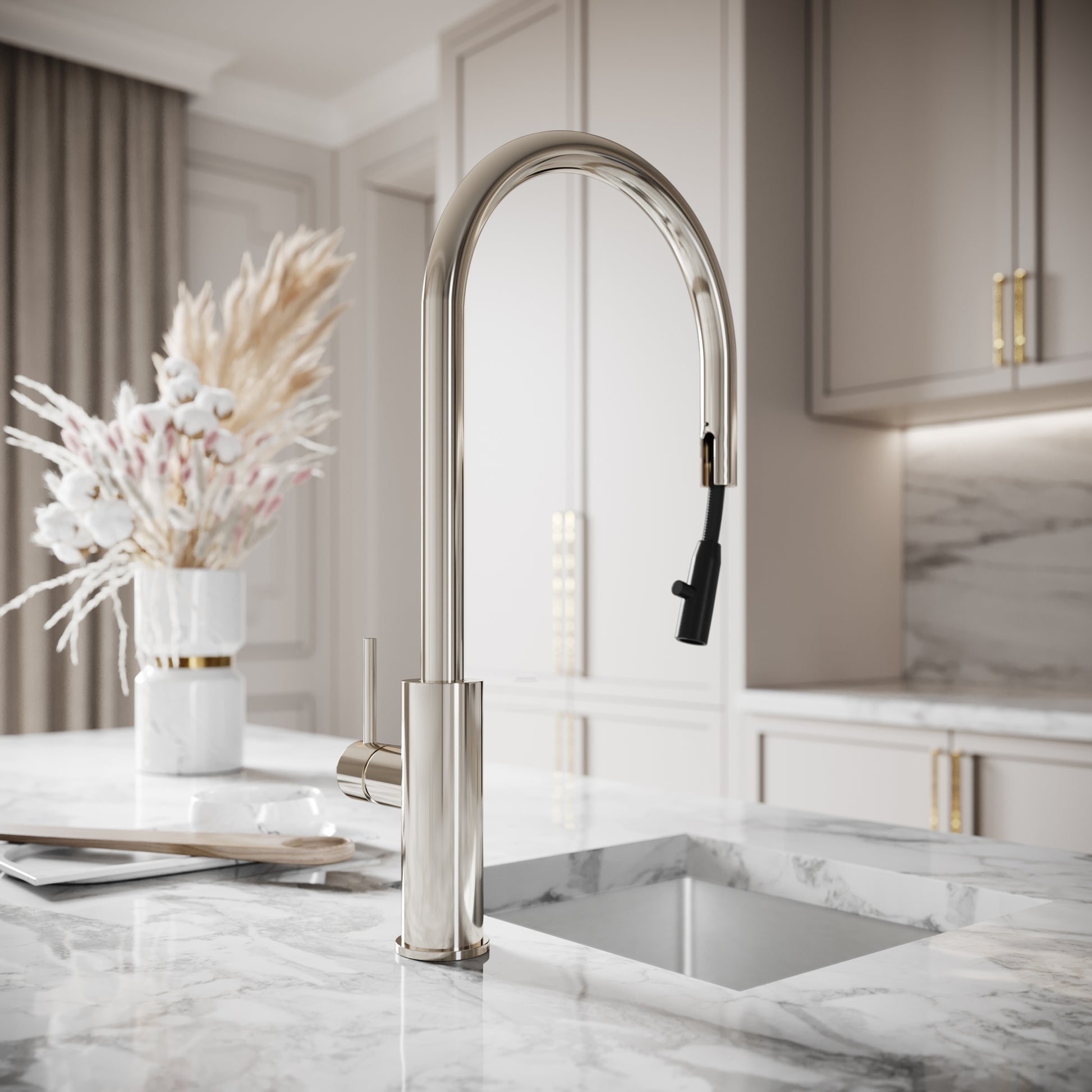 Elegance Pull Out Kitchen Mixer Tap Chrome
