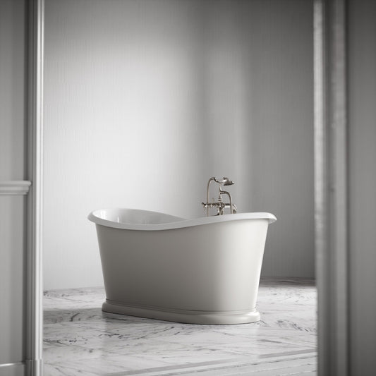 Ellington Matte Stone Freestanding Roll Top Cast Iron Bath 1720mm