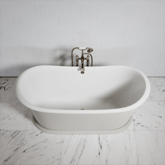 Ellington Matte Stone Freestanding Roll Top Cast Iron Bath 1720mm