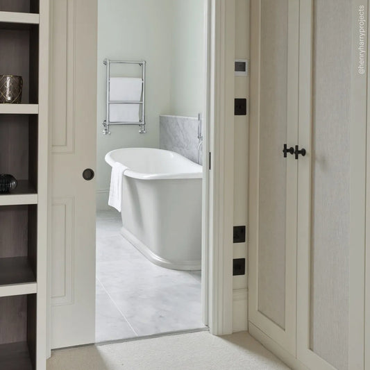 Ellington Matte Stone Freestanding Roll Top Cast Iron Bath 1720mm