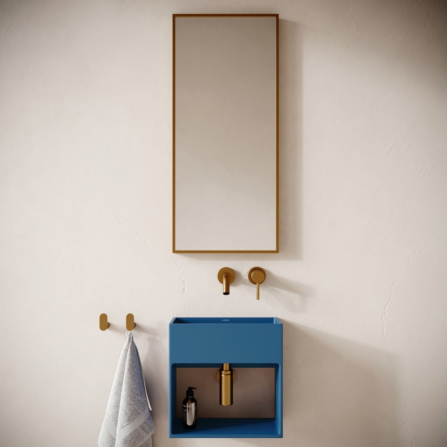 Esposa Azure Concrete Wall Hung Basin 400mm
