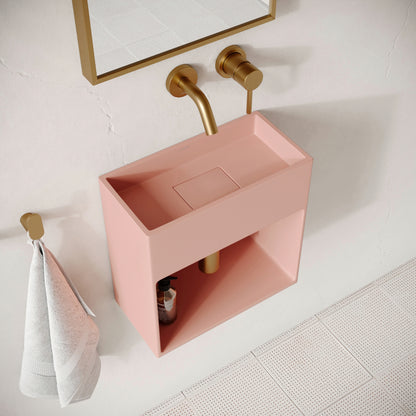 Esposa Blush Concrete Wall Hung Basin 400mm