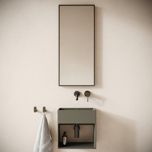 Esposa Oyster Concrete Wall Hung Basin 400mm