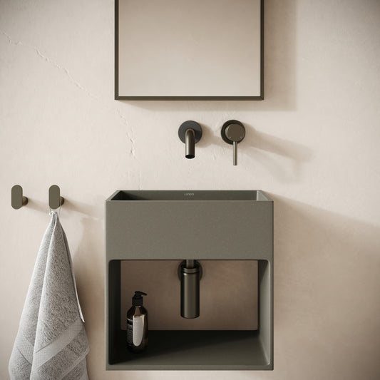Esposa Oyster Concrete Wall Hung Basin 400mm
