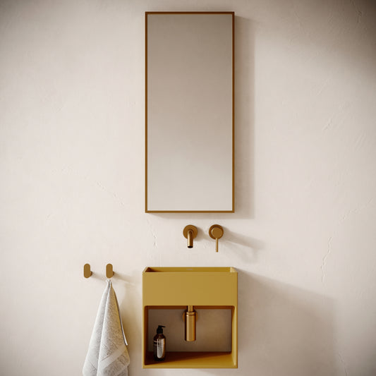Esposa Saffron Concrete Wall Hung Basin 400mm
